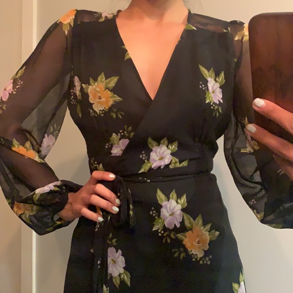 Urban Outfitters Wrap Dress with Floral Print - Picture 3 of 10